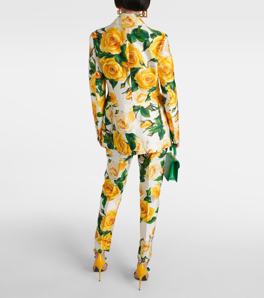 Turlington floral silk-blend jacket
