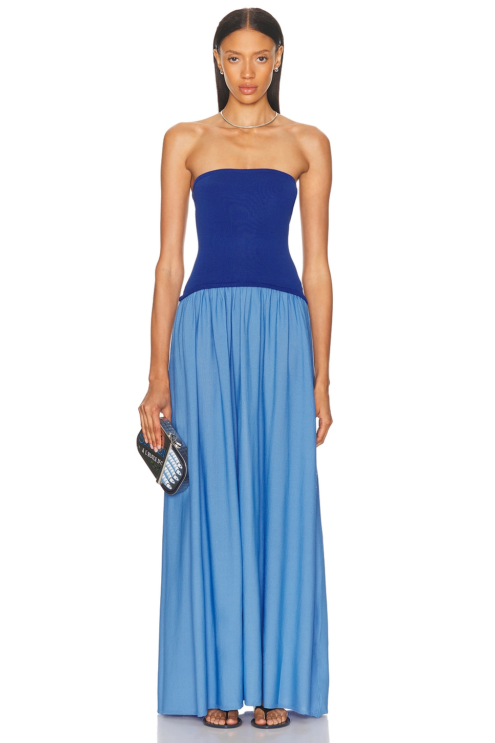 Solid & Striped Strapless Soglio Dress in Navy.  XL. Also in L