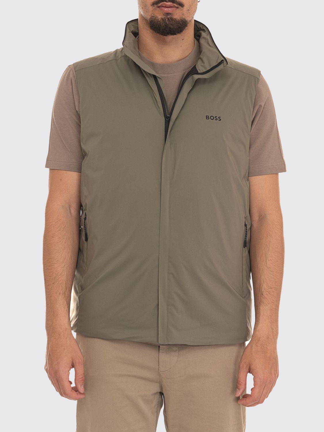 Suit Vest Men color Beige
