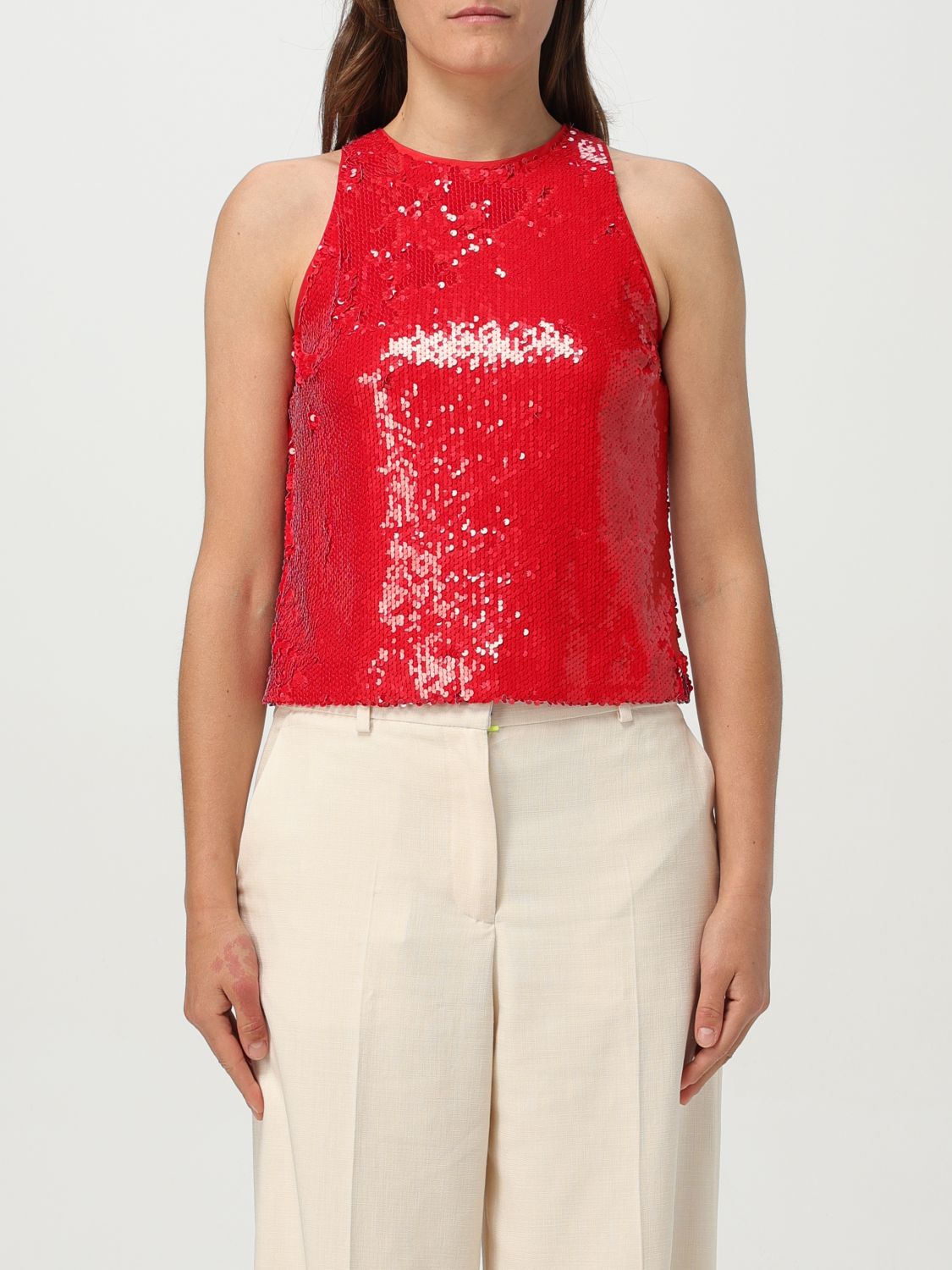 MSGM sequin top - White