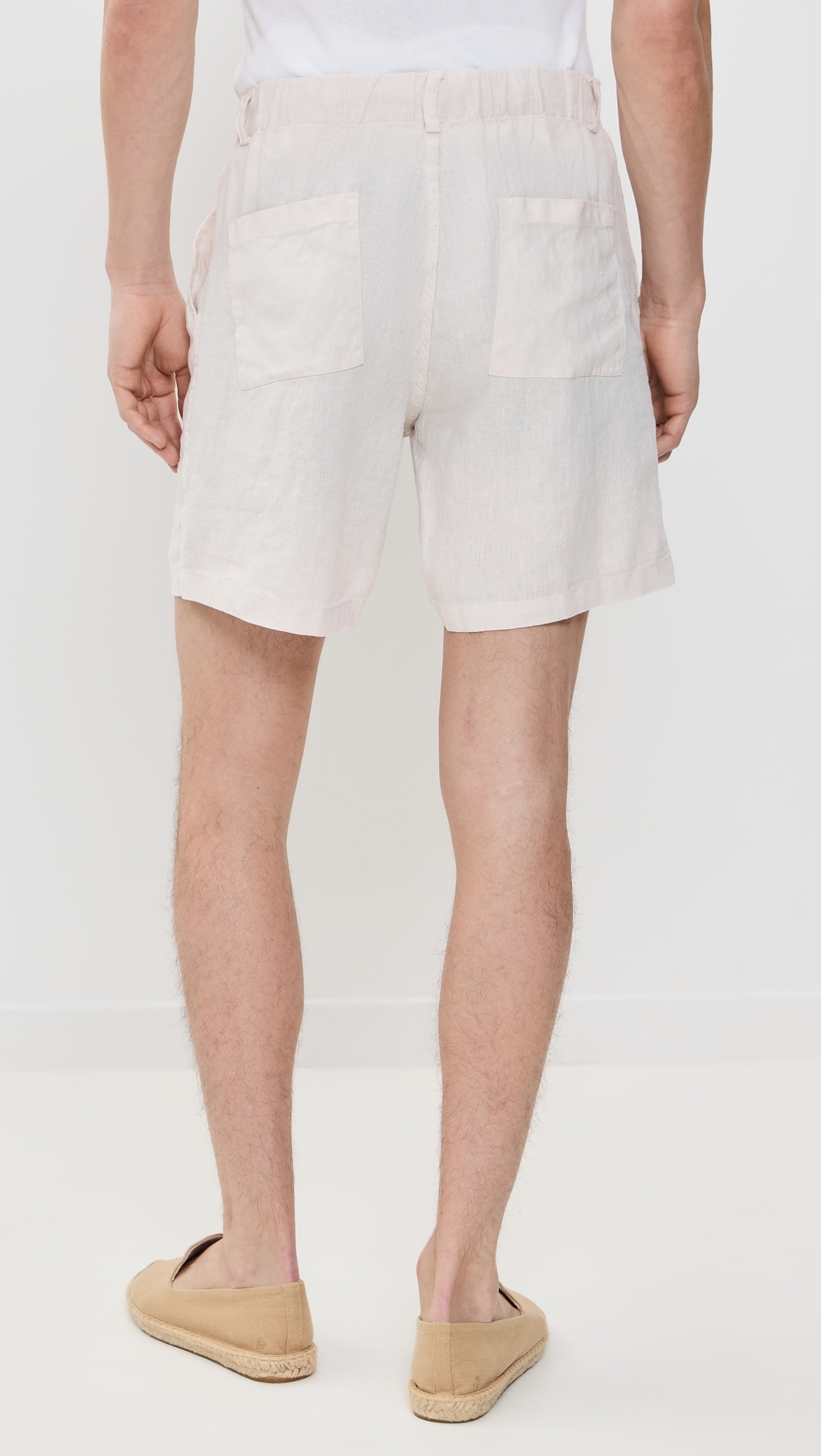 Bather Pearl Linen Leisure Shorts 6.25 White