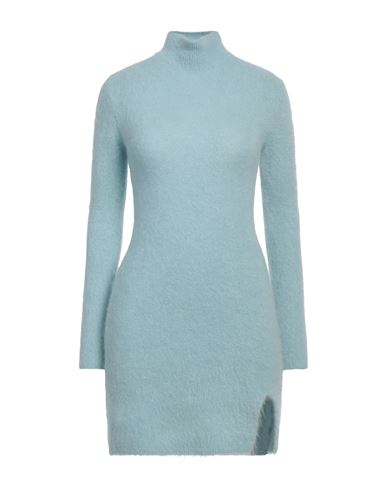 Woman Mini dress Sky blue Size ONESIZE Alpaca wool, Polyamide, Virgin Wool, Elastane