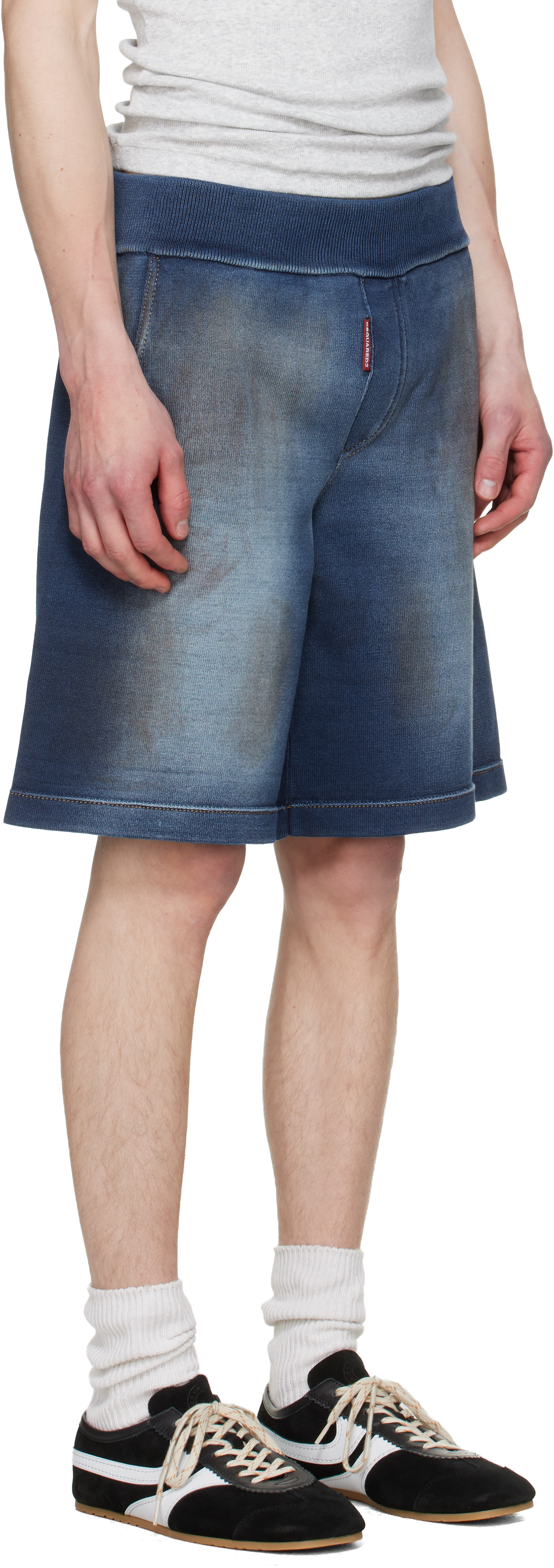 Indigo Knit Shorts
