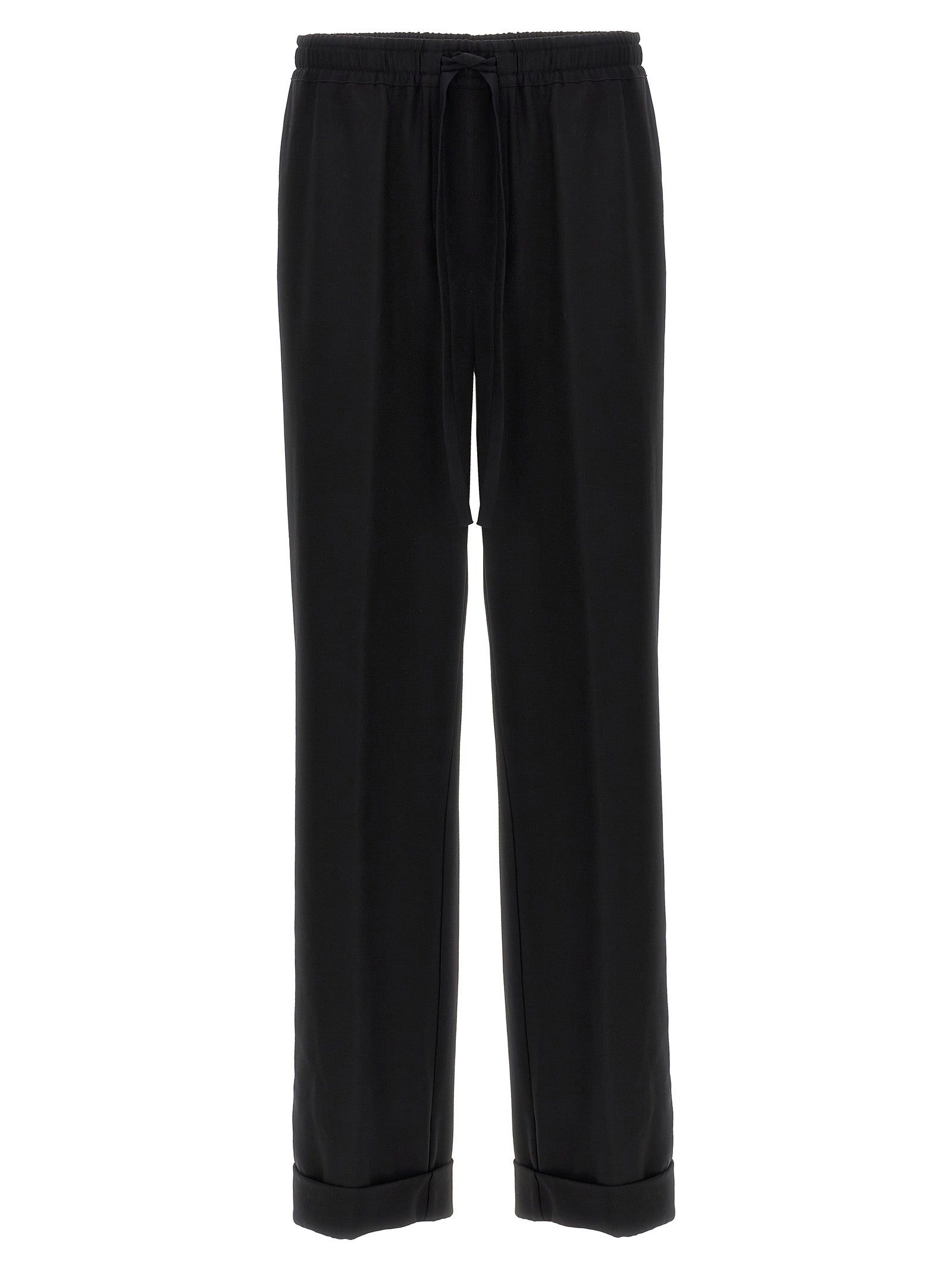 Virgin Wool Trousers — Black