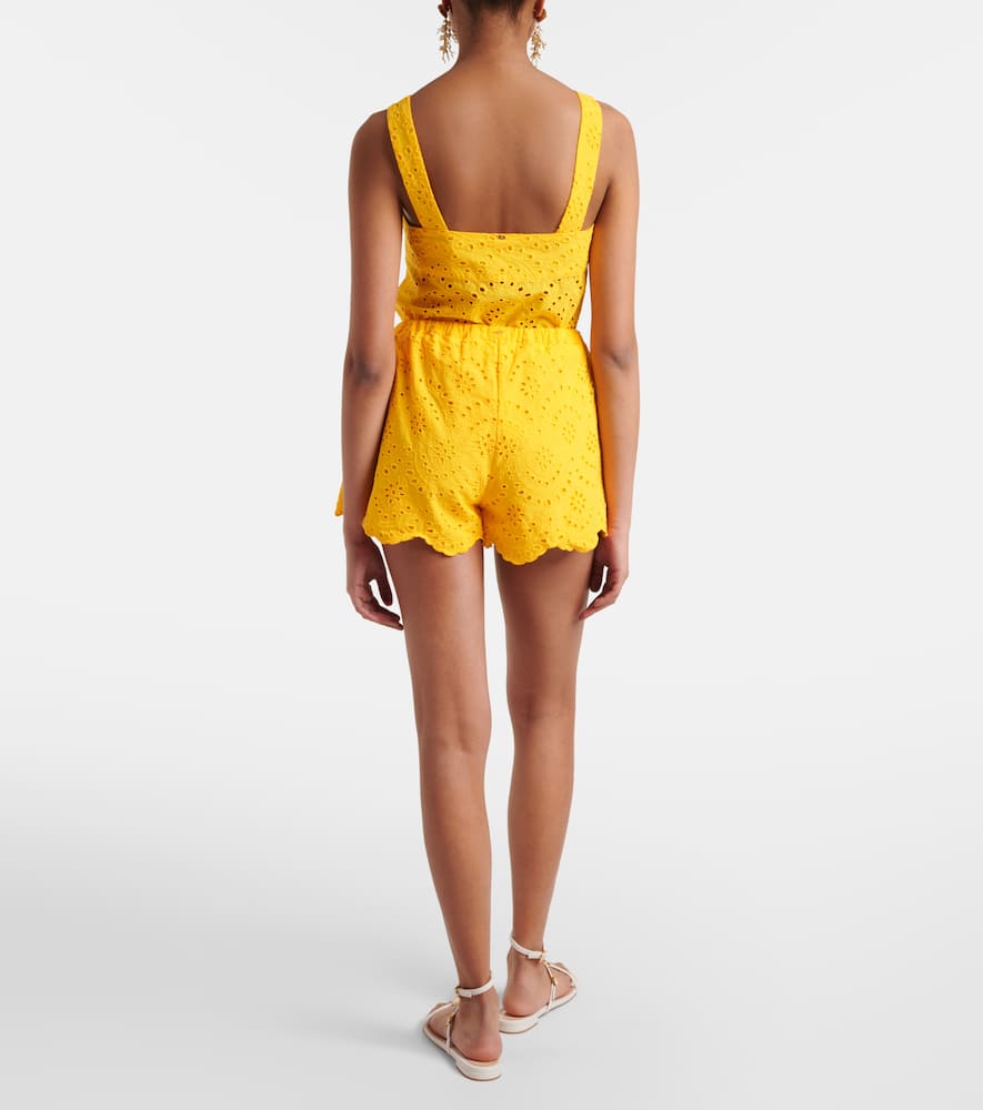 Poupette St Barth Broderie anglaise cotton shorts
