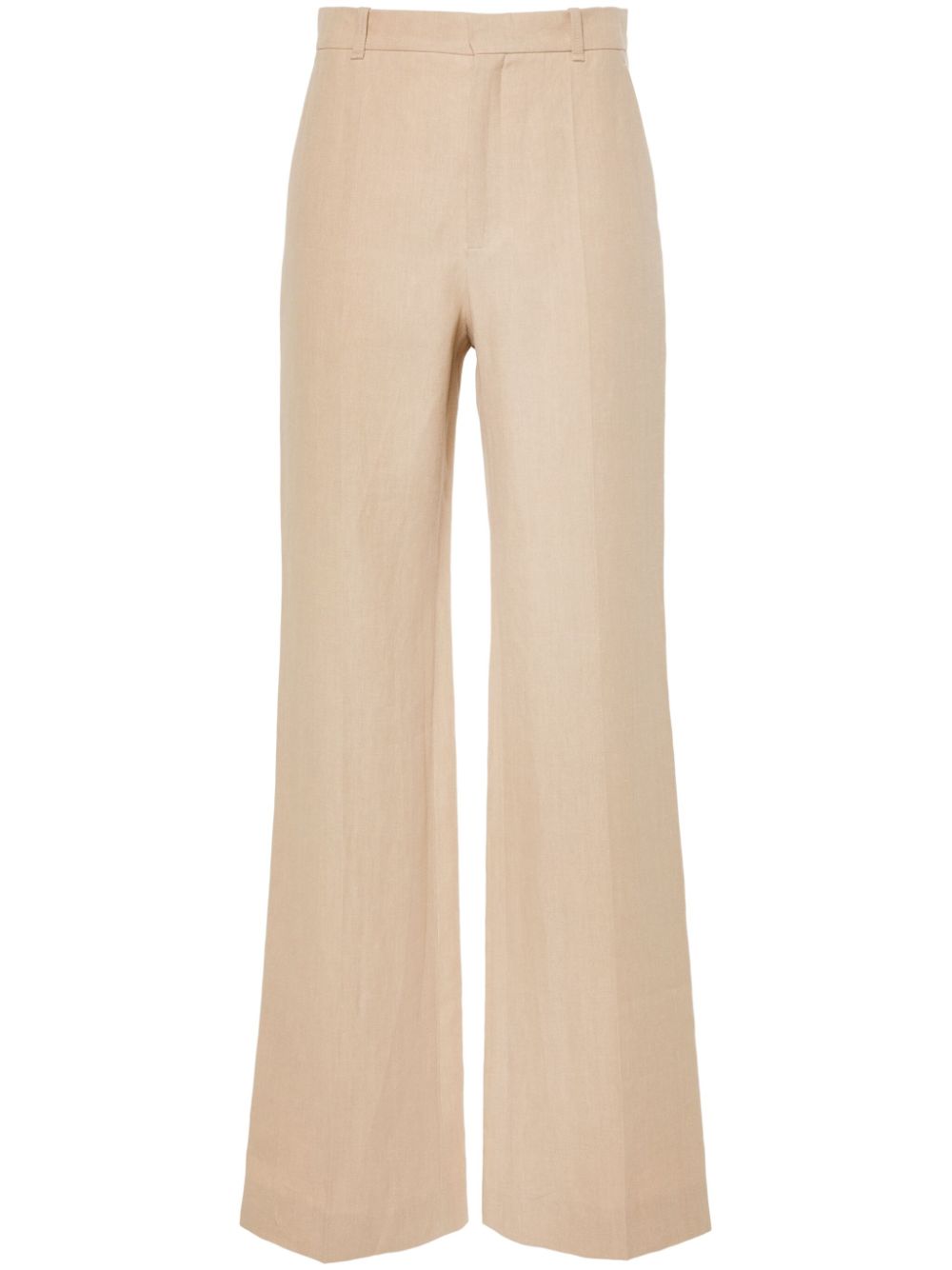 High-waist wide-leg trousers - Neutrals