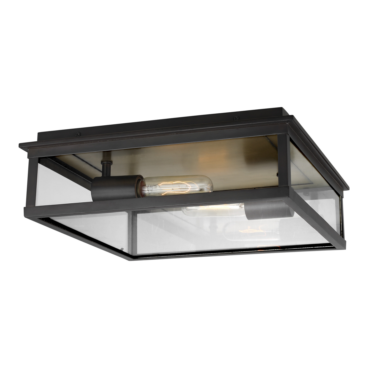 Visual Comfort Studio Freeport 2-Light Outdoor Ceiling Light in Heritage Copper by Chapman & Myer