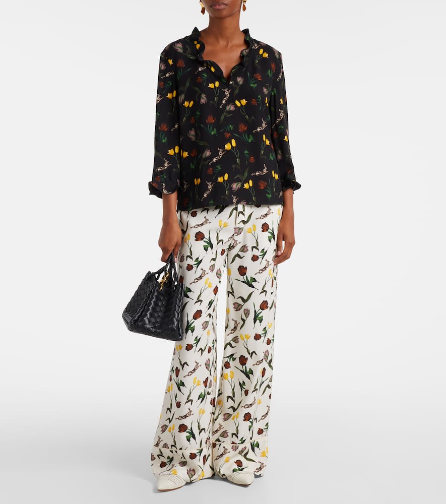 Ruffled floral top