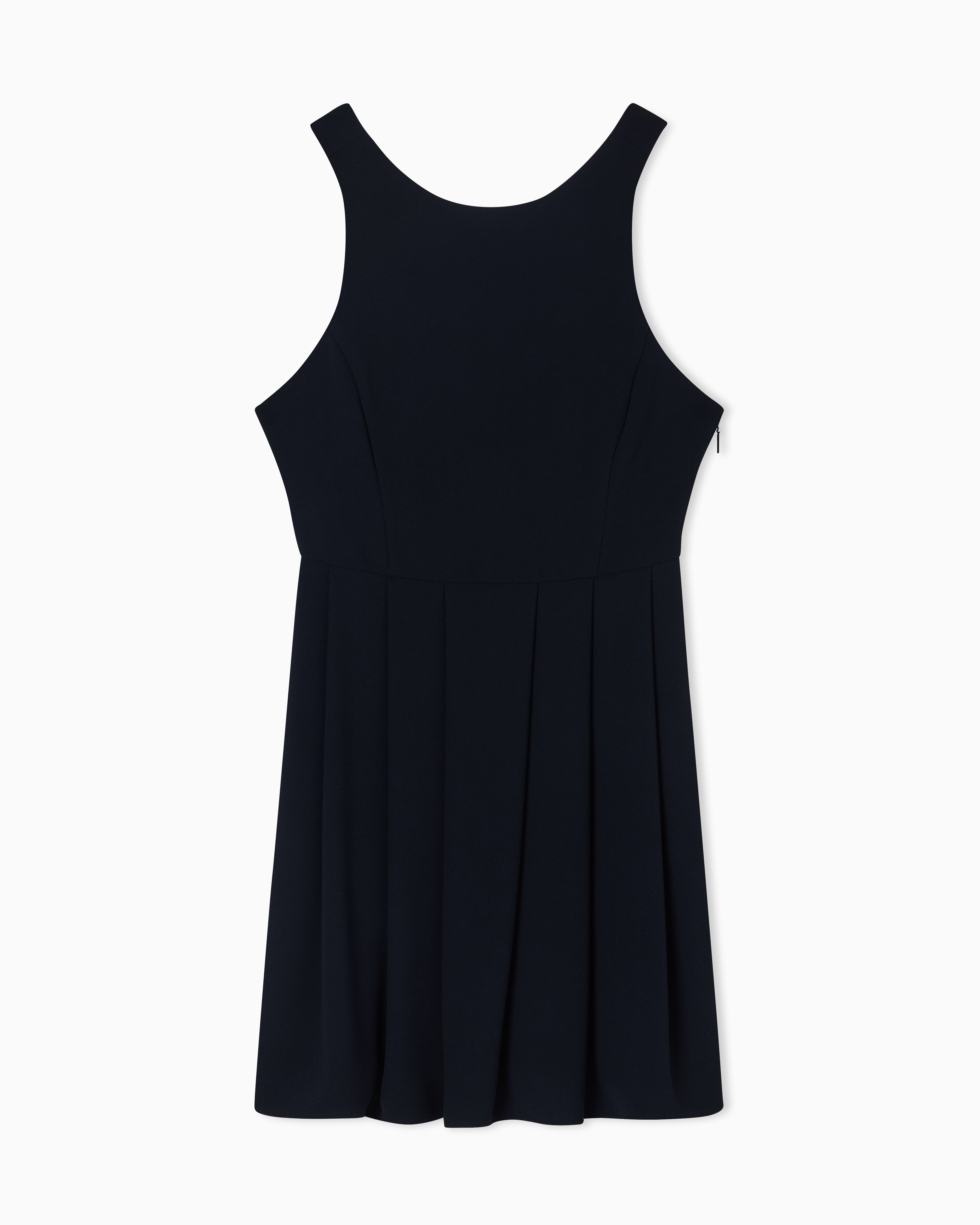 Short Light Crepe Dress with Asymmetric Draping