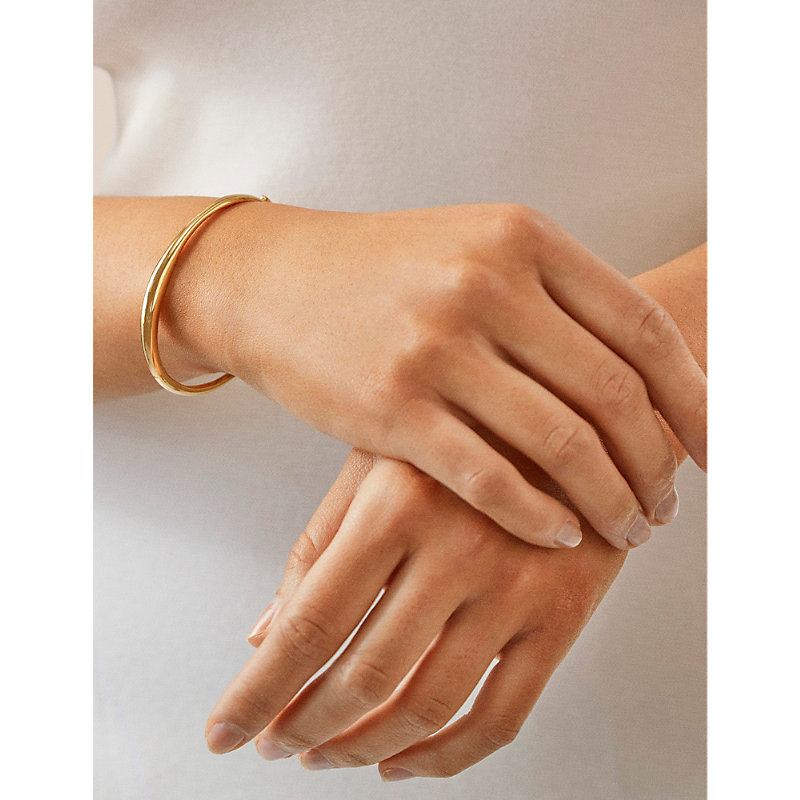 Womens Yellow Gold Nura Reef 18ct Yellow Gold-plated Vermeil Sterling-silver Bangle