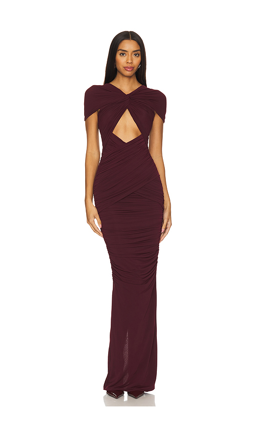 Ronny Kobo Nasha Dress in Maroon. M also in