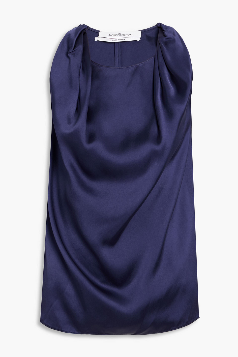 Twisted satin top - Blue - M
