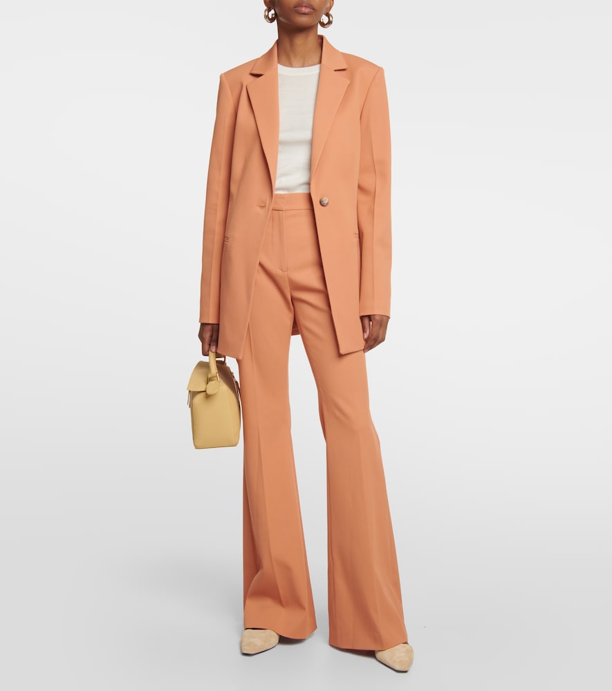 Aveline high-rise flared gabardine pants