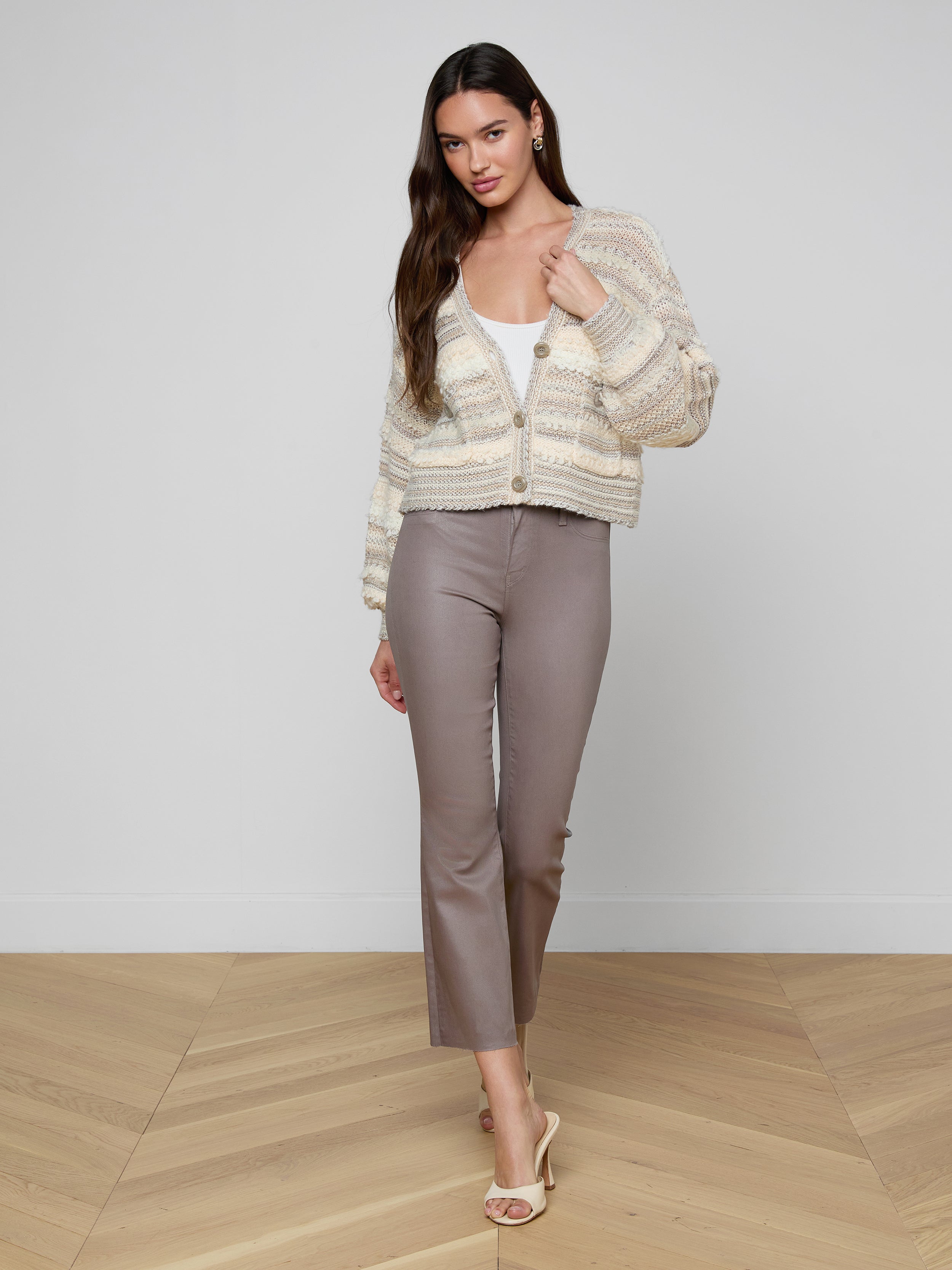 Harriet Cardigan In Natural Multi