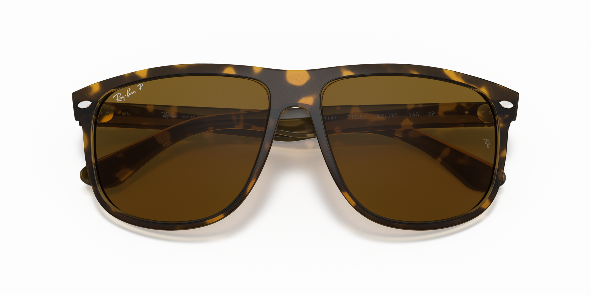 Ray - Ban Man Ray - Ban RB4147 BOYFRIEND 710/57 Sunglasses Nylon Turtle Brown Squared Polarized