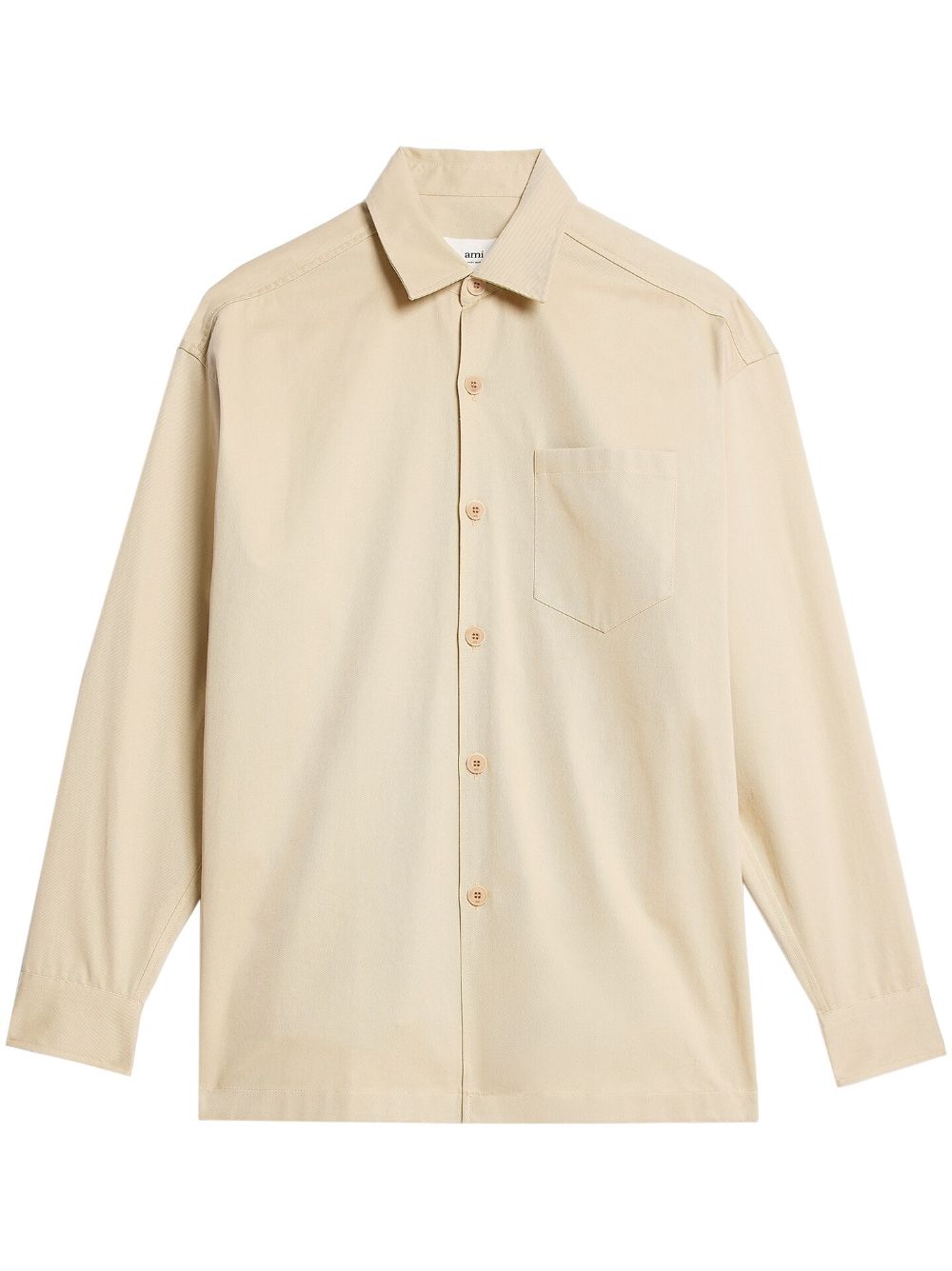Logo-print button-front shirt - Blue