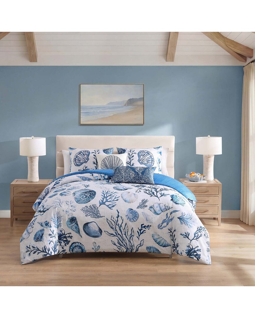 220 Thread Count Shells & Sea Plants Reversible Comforter Set