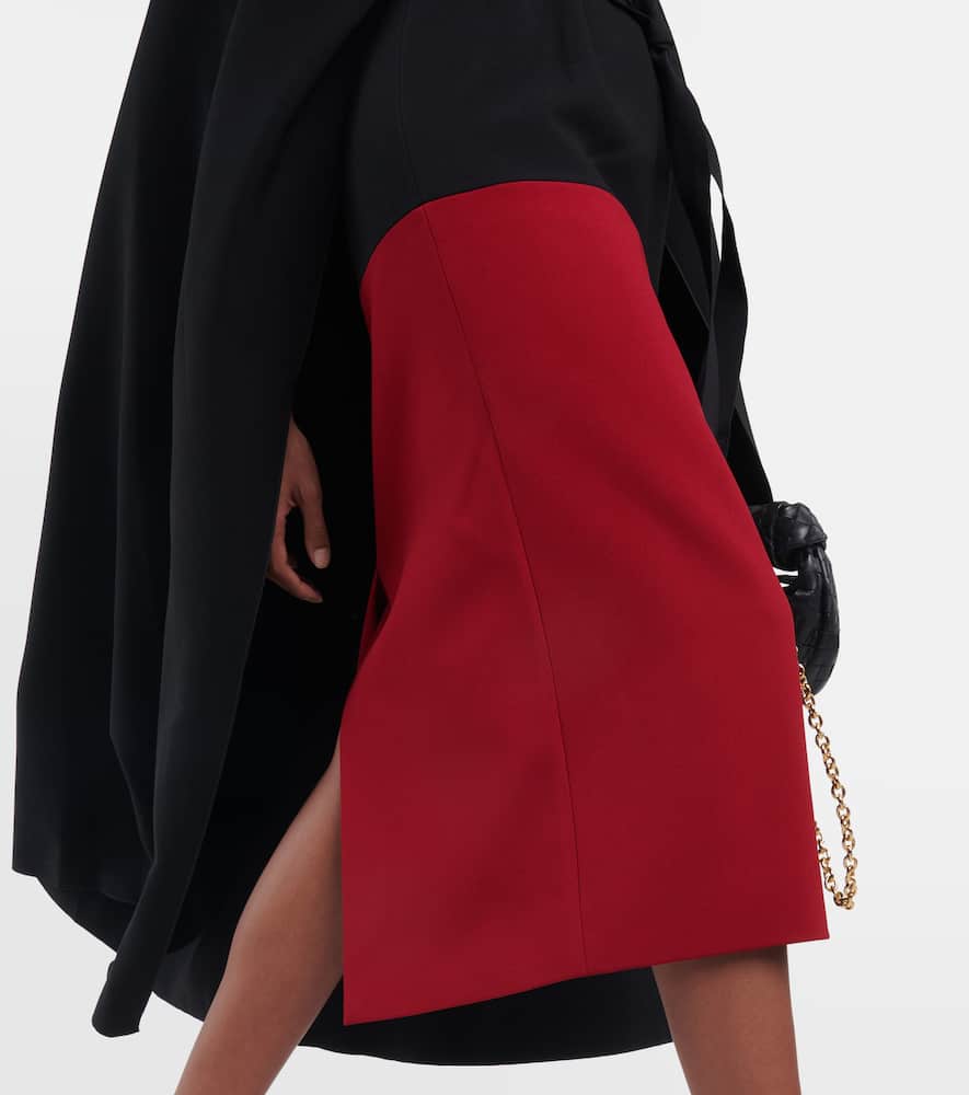 Roksanda Cape-detail crêpe midi dress