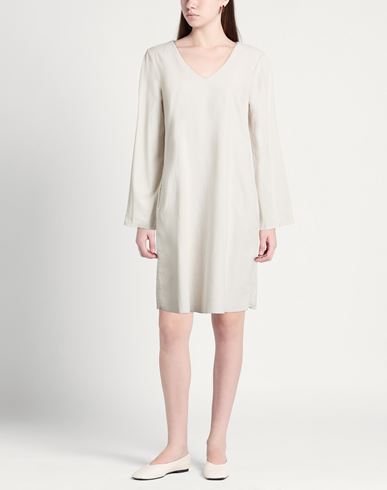 Trebarrabi Woman Mini dress Light grey Size M Cotton, Elastane