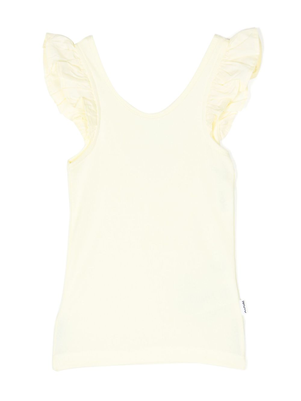 Ruffled sleeveless top - Yellow
