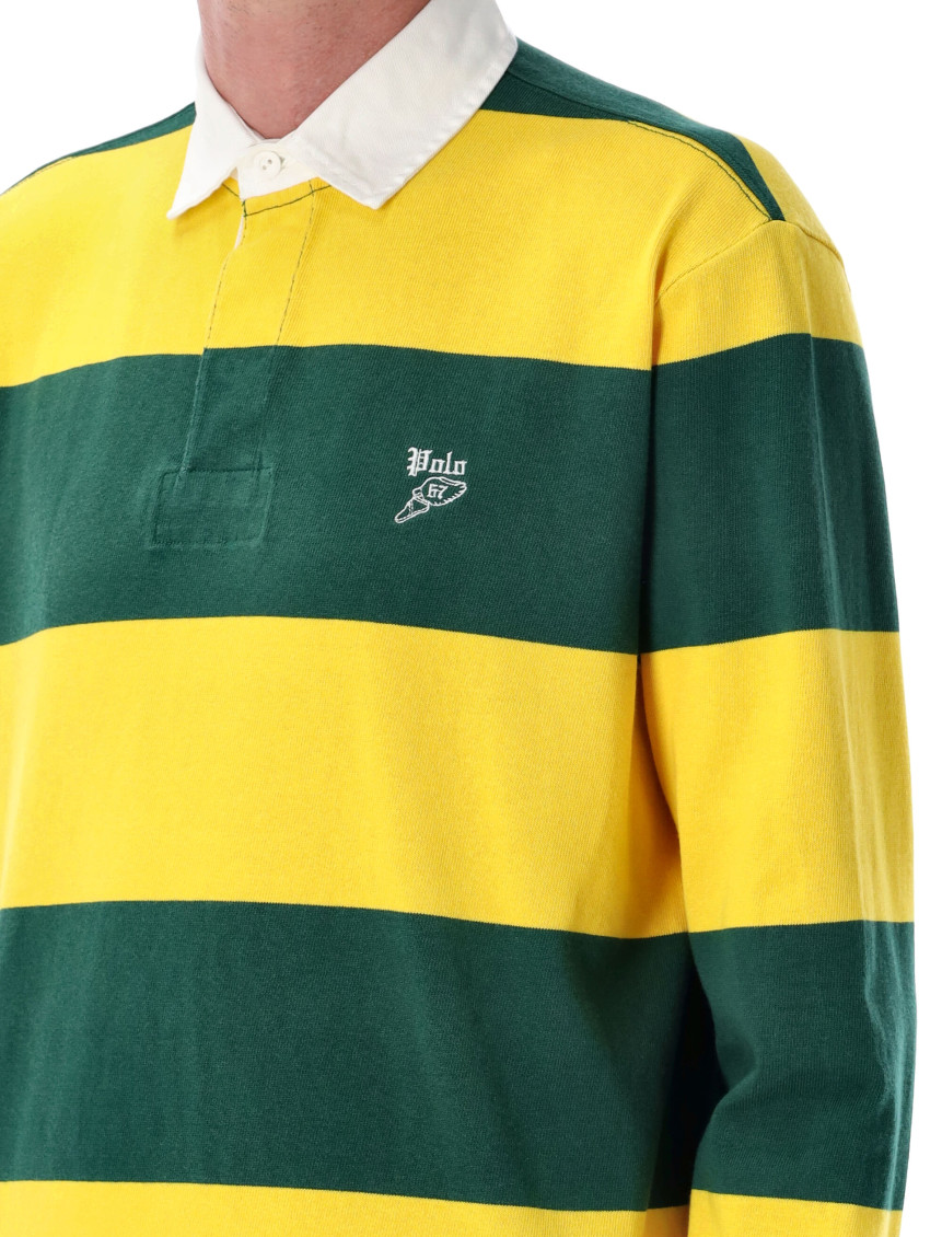 Yellow Green Stripes Polo Shirt
