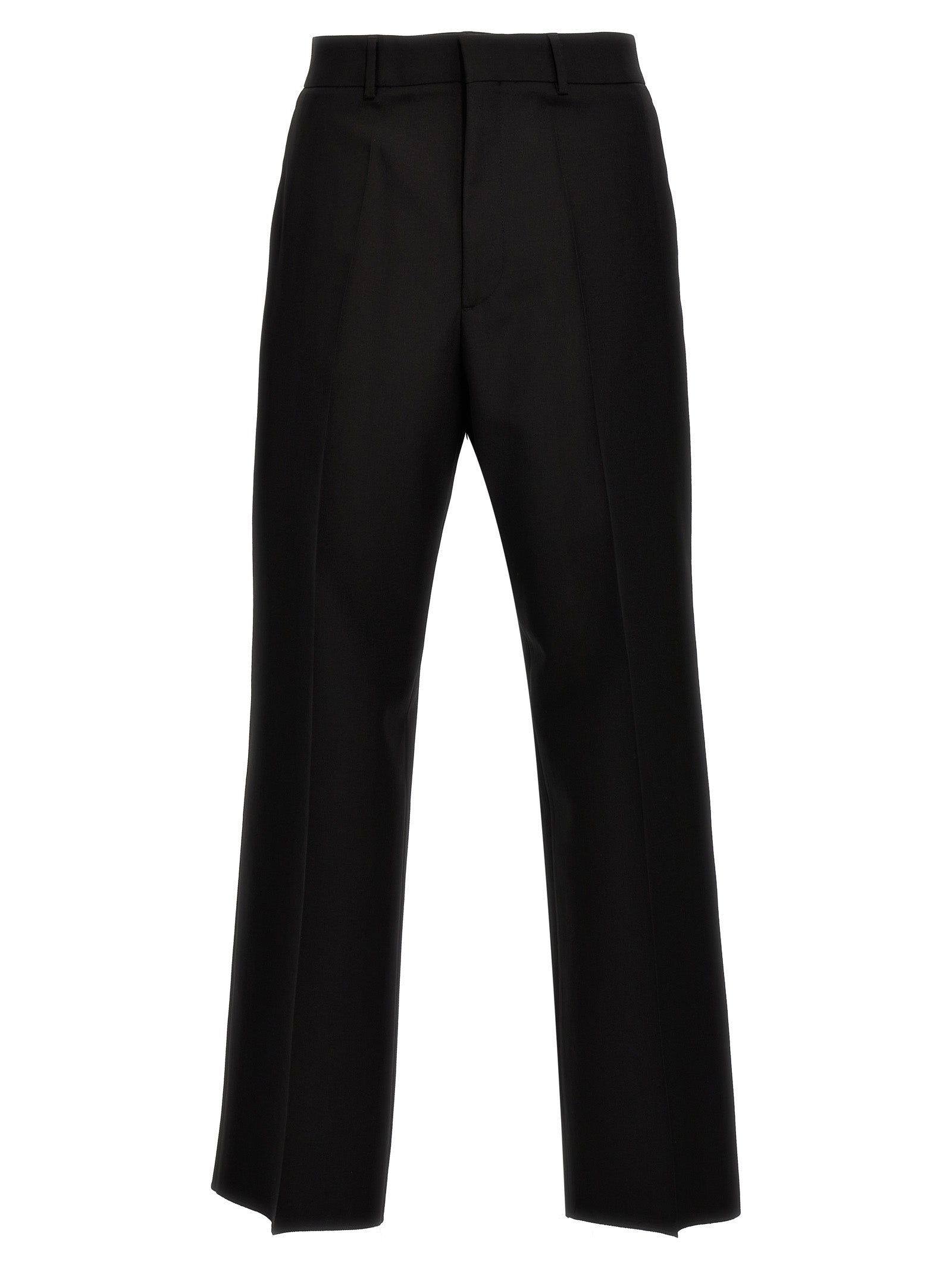 Virgin Wool Trousers — Black