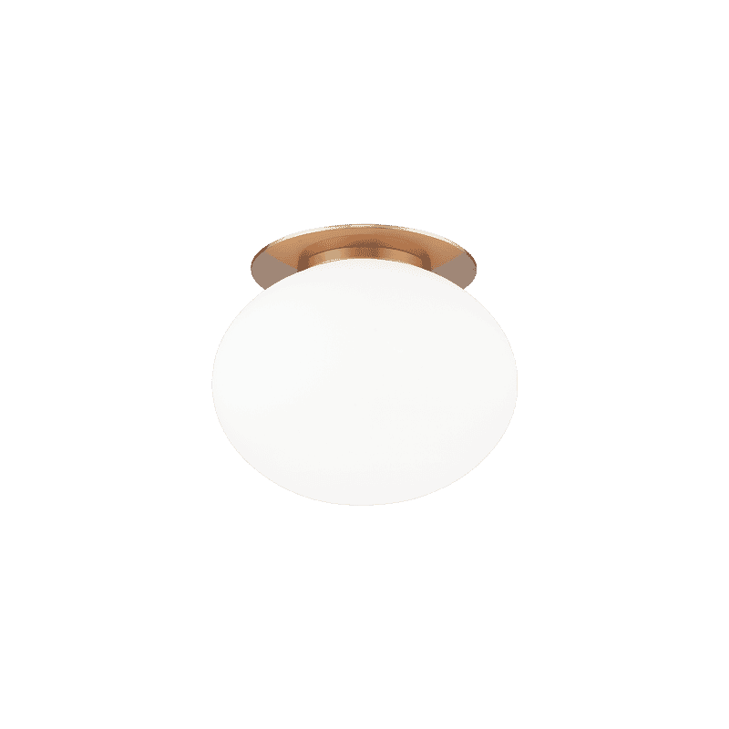 Aged Gold Brass One Light Wall Sconce Ceiling Mount from the Mayu Collection