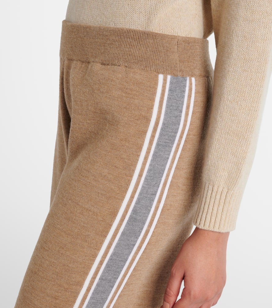Benada striped wool-blend straight pants