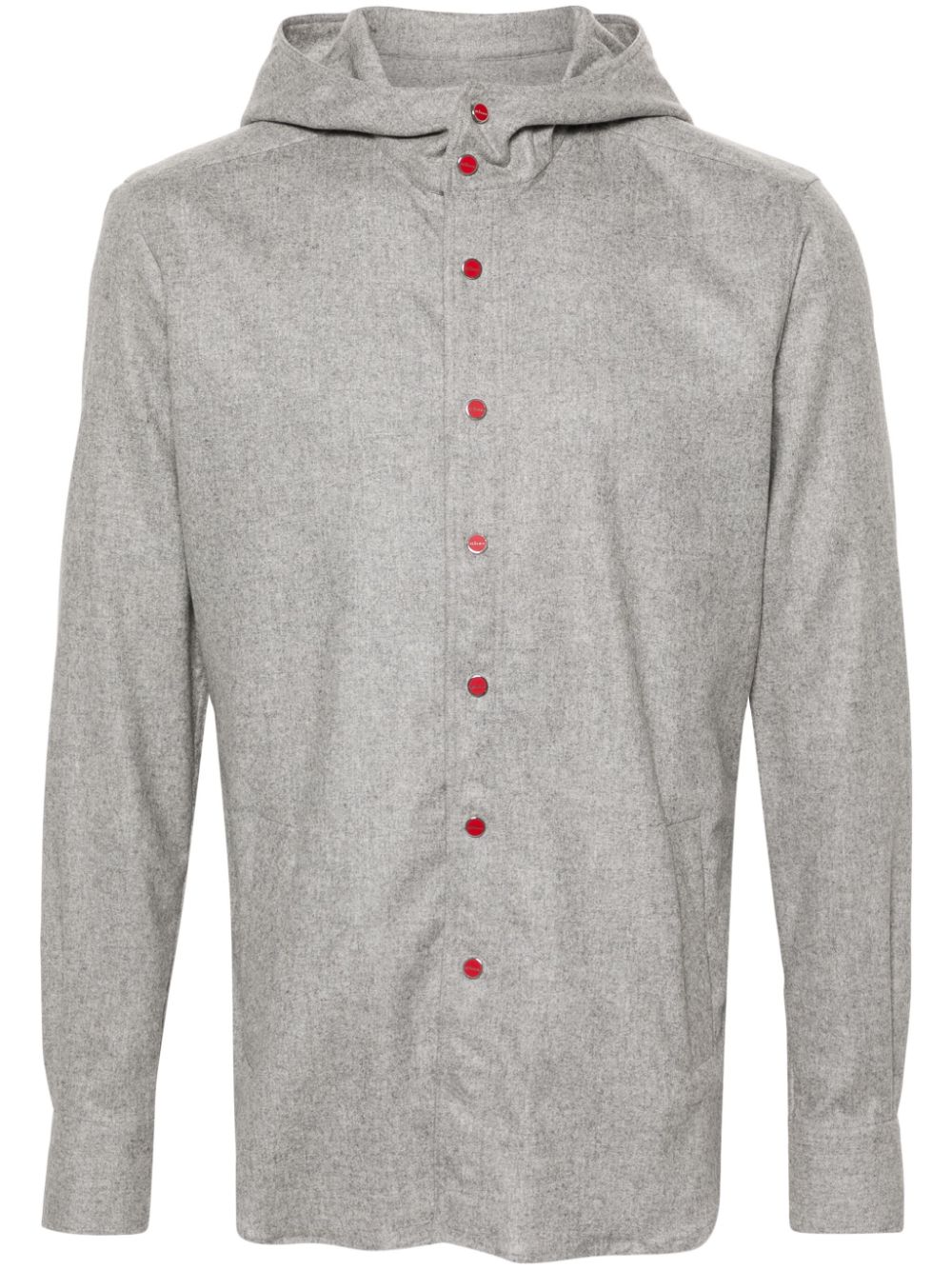 Mariano flannel hooded shirt - Grey