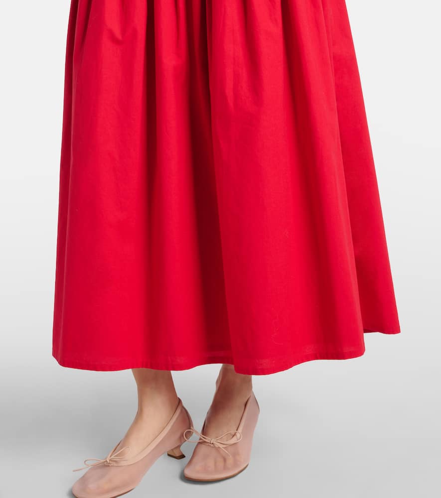 Raquel ruched cotton maxi dress