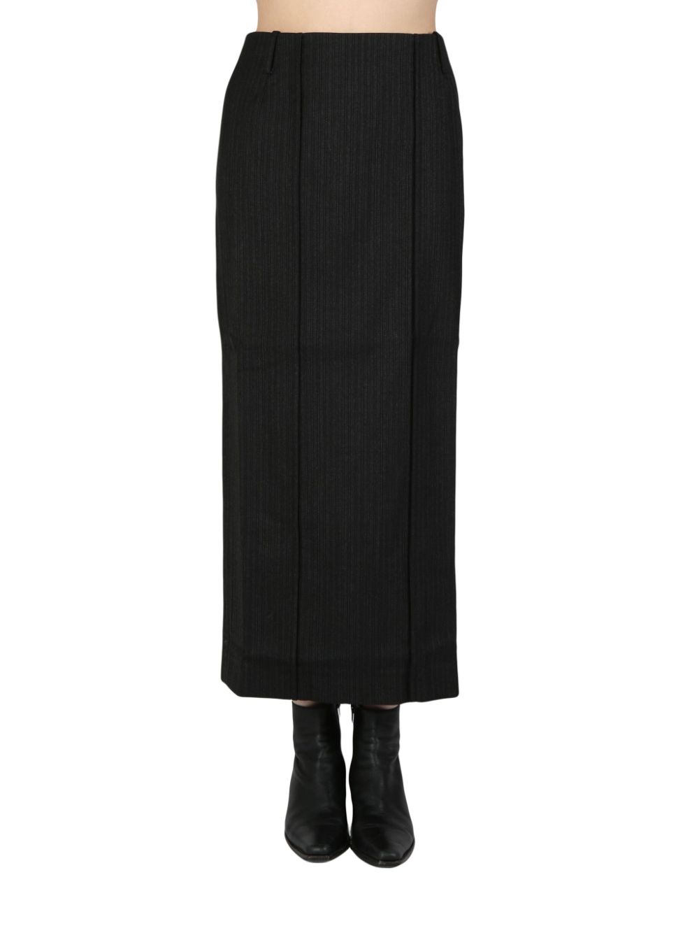 Wool midi skirt - Black