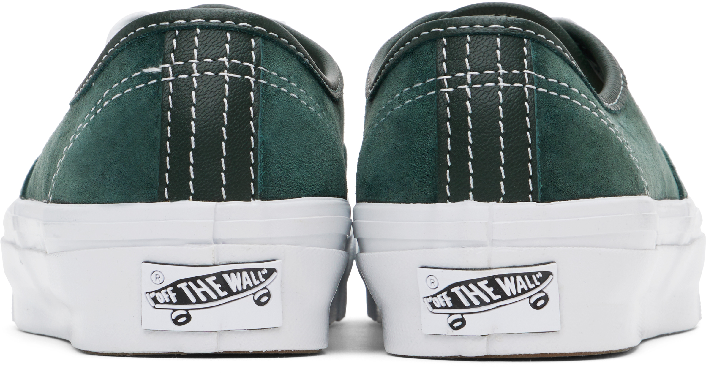 Vans Green Premium Authentic 44 Suede Sneakers