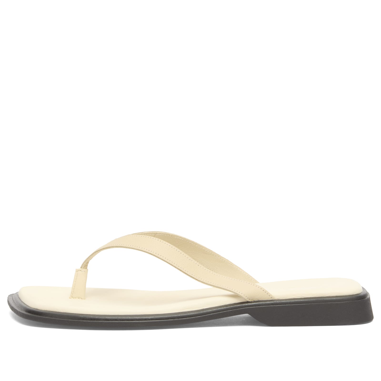 Women's Izzy Leather Flip Flops in Off White