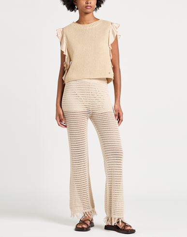 Woman Sweater Beige Size ONESIZE Cotton, Polyacrylic