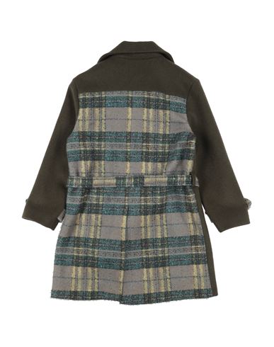 Mood_one Kid Girl Coat Military green Size 12 Wool, Polyester
