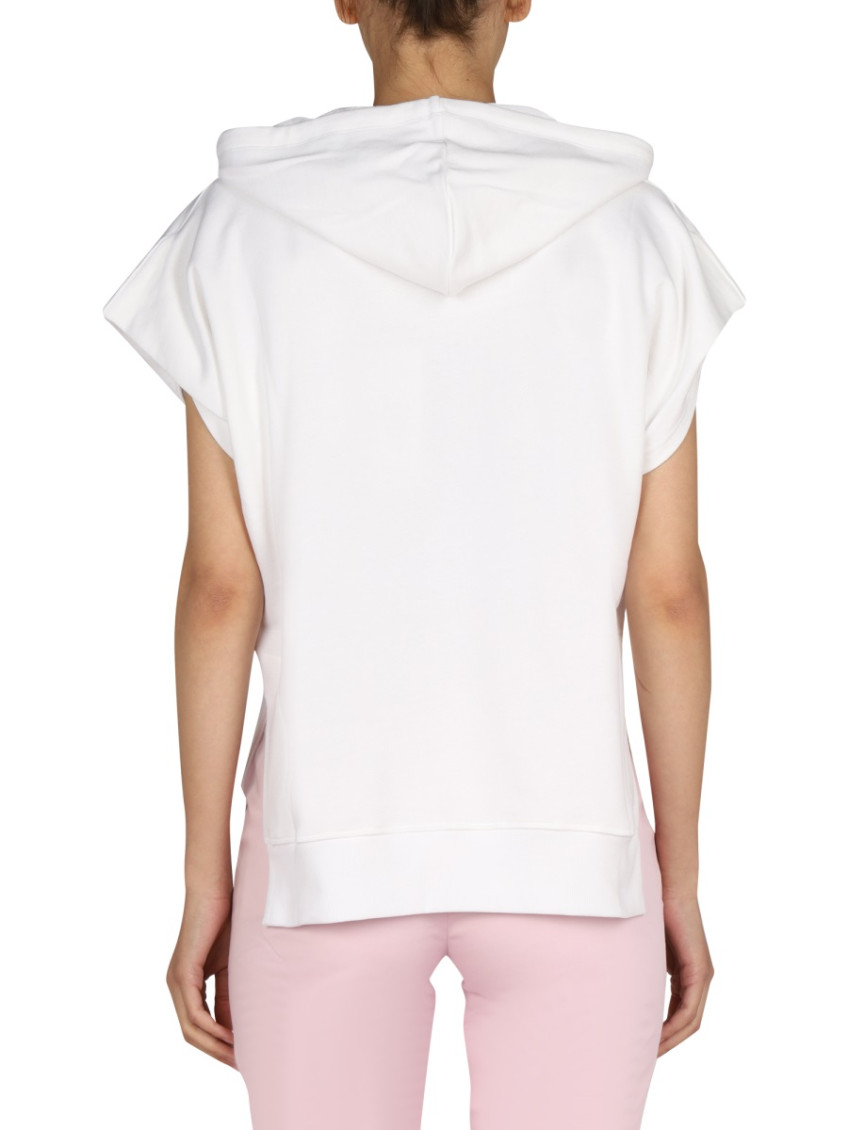 White Logo Hood Sweatshirt