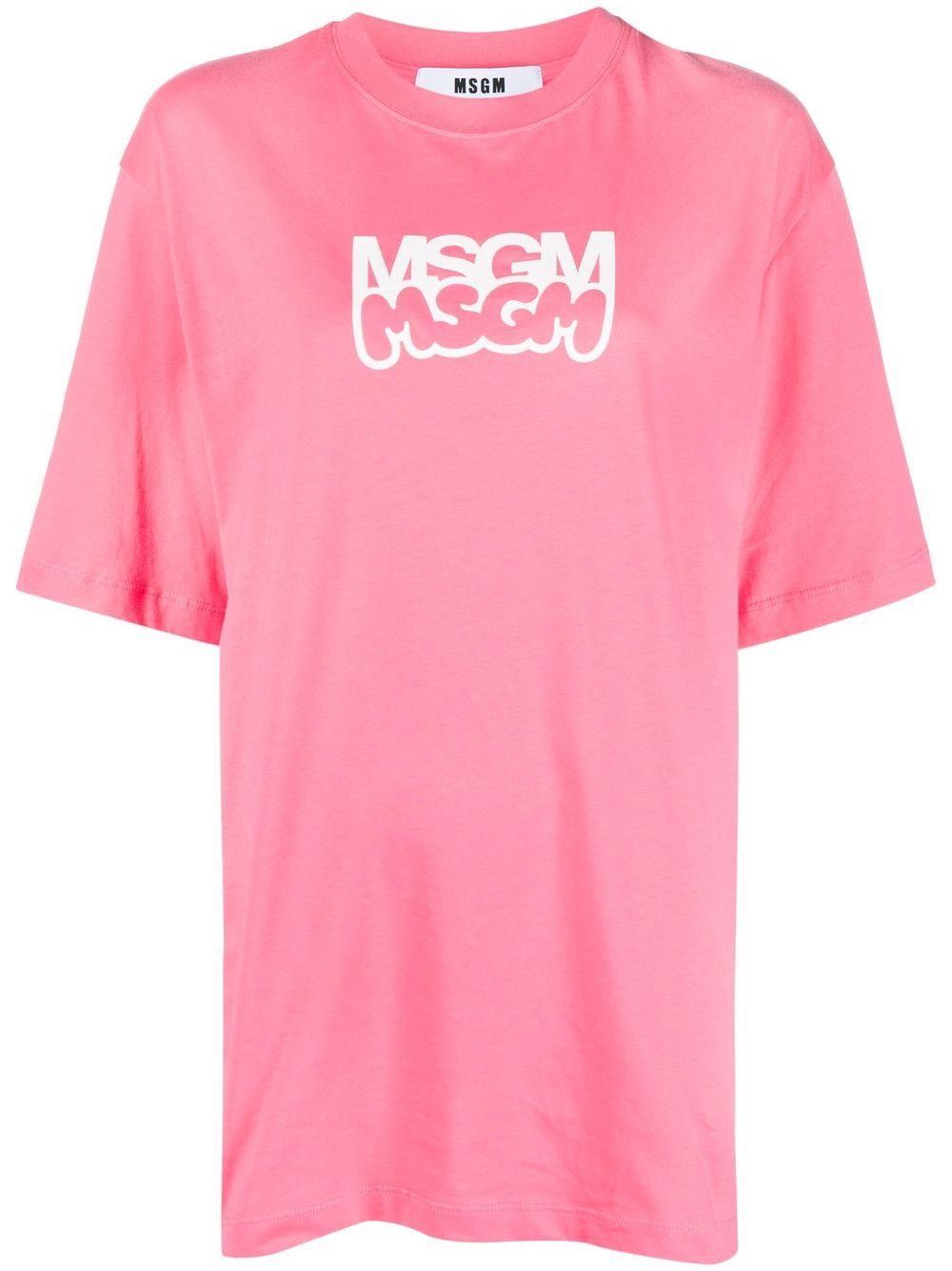 Logo-print cotton T-shirt - Pink