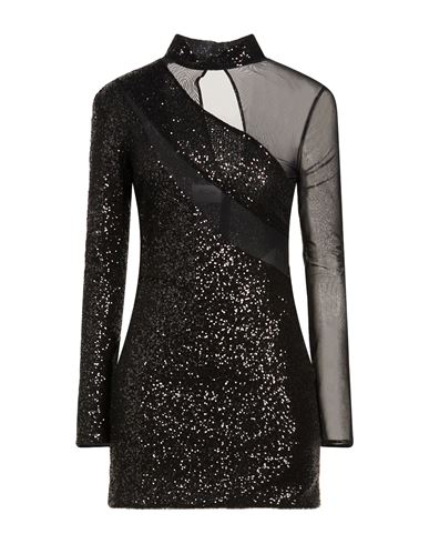 Woman Mini dress Black Size 2 Polyester, Elastane, Nylon