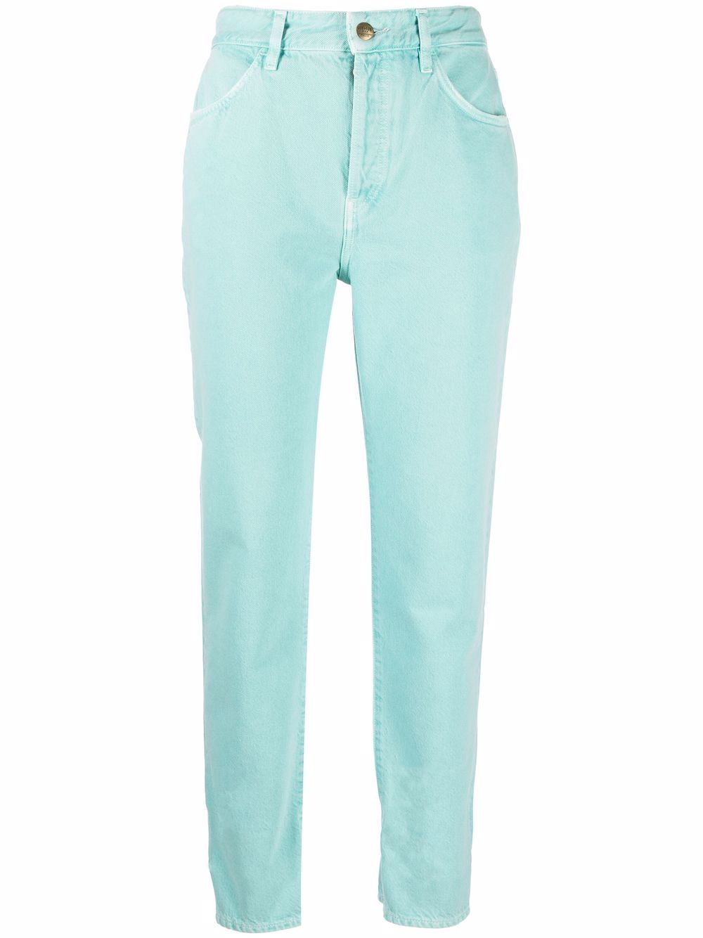 Logo-patch straight-leg jeans - Blue
