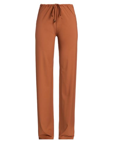 Woman Pants Tan Size L Polyamide, Elastane