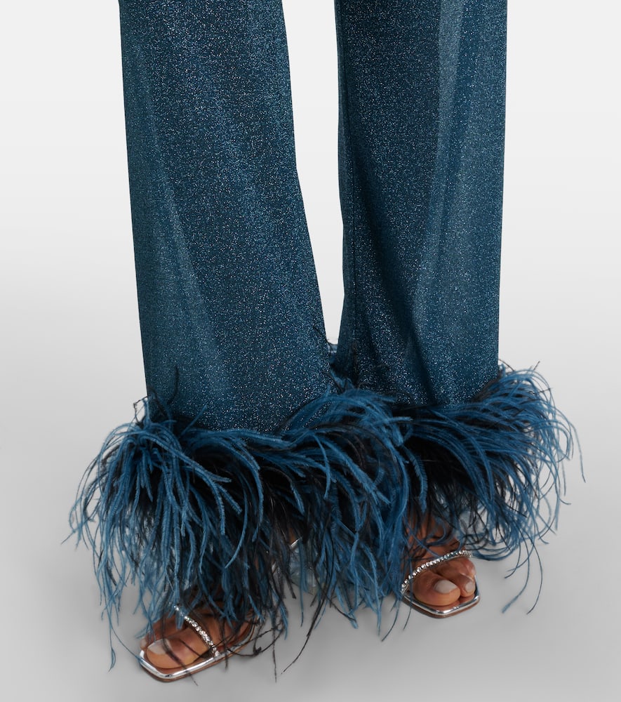 Oséree Lumière Plumage wide-leg pants