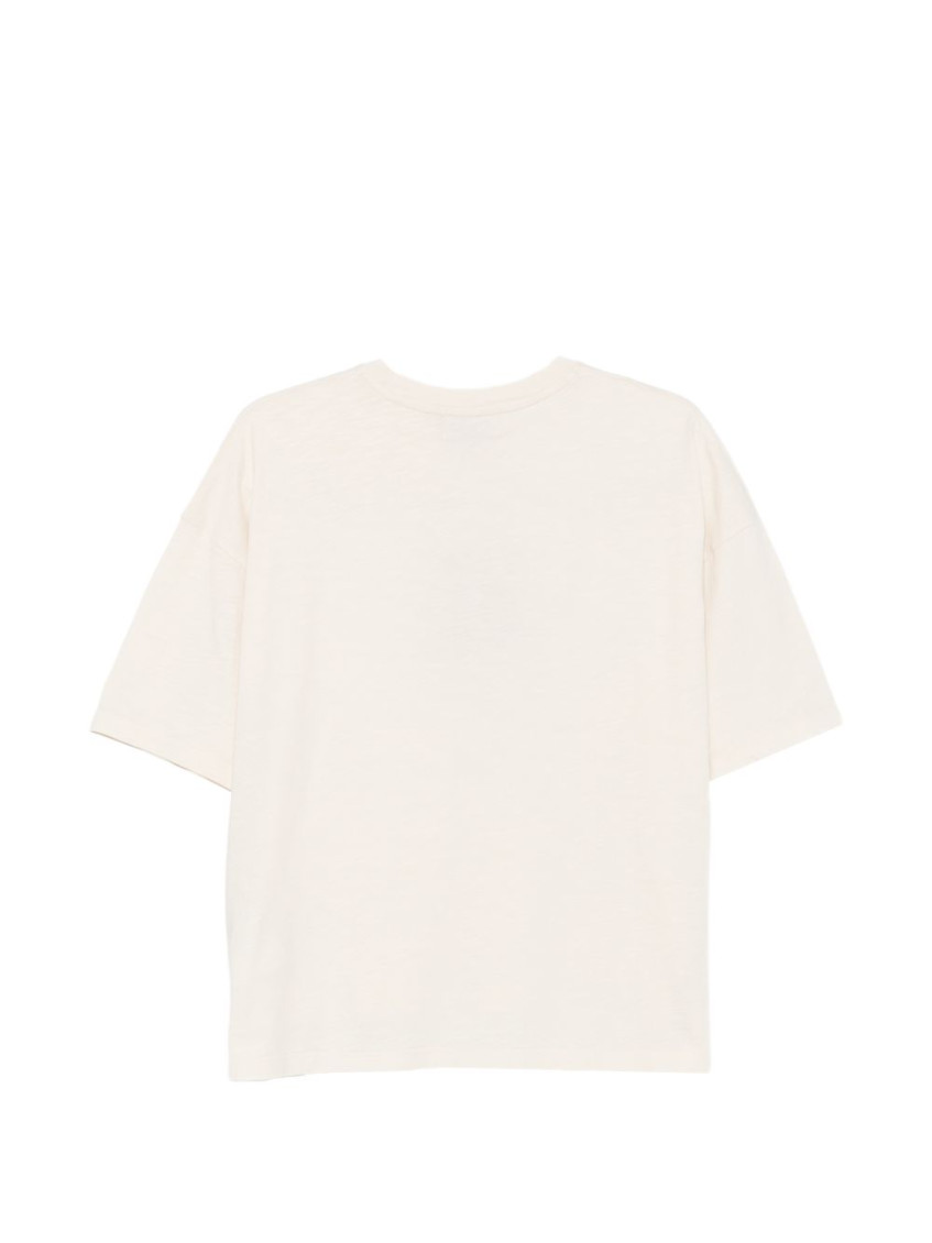 Beige Solid Crew Neck T-Shirt