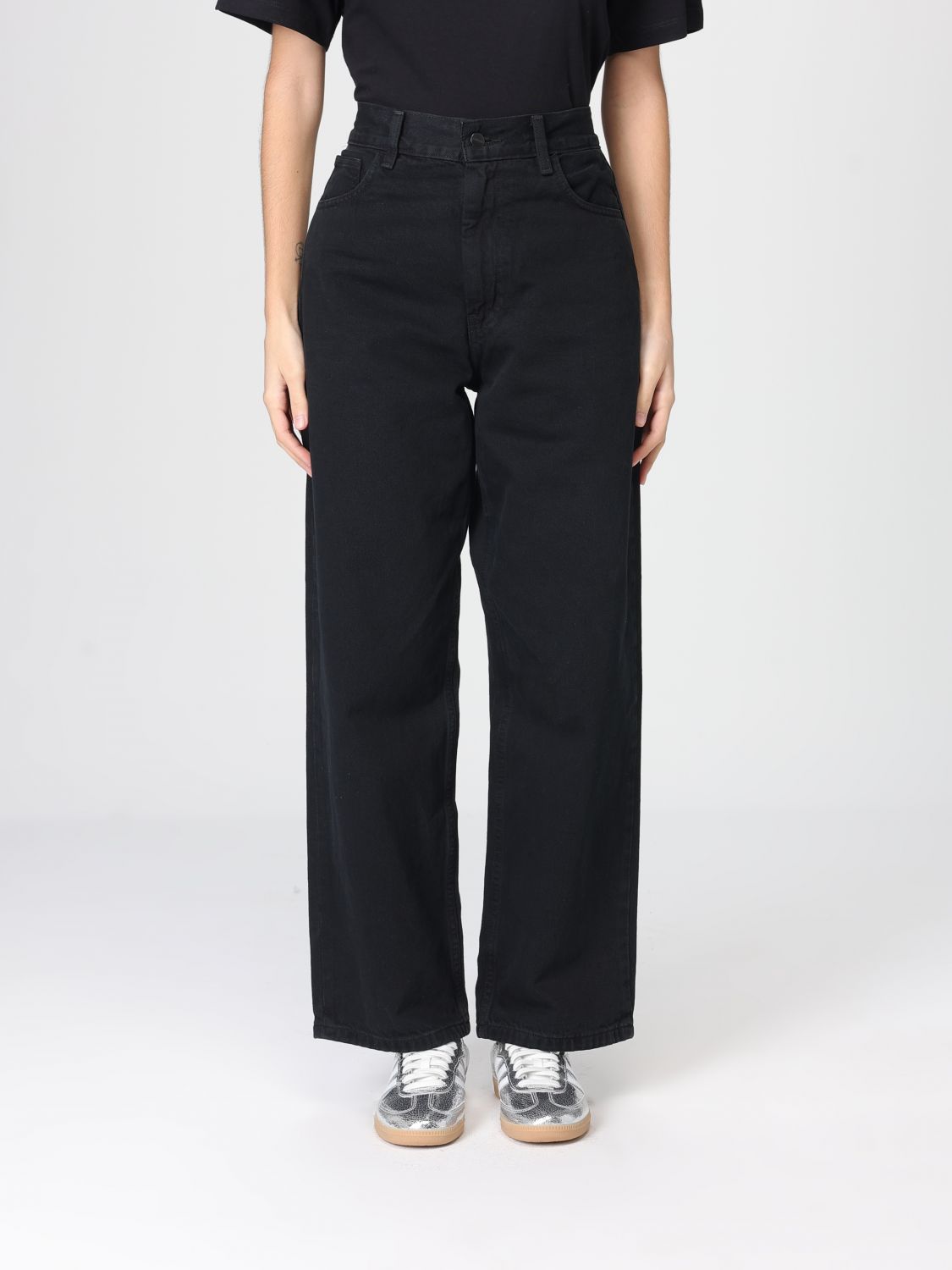Pants Woman color Gnawed Blue