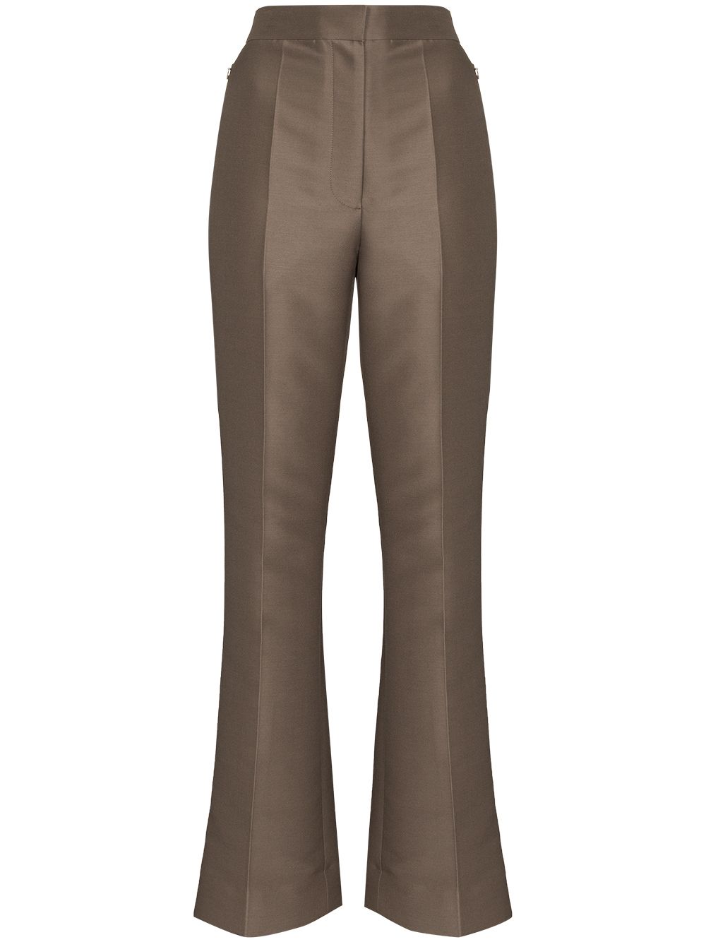 High-rise slim-fit trousers - Green