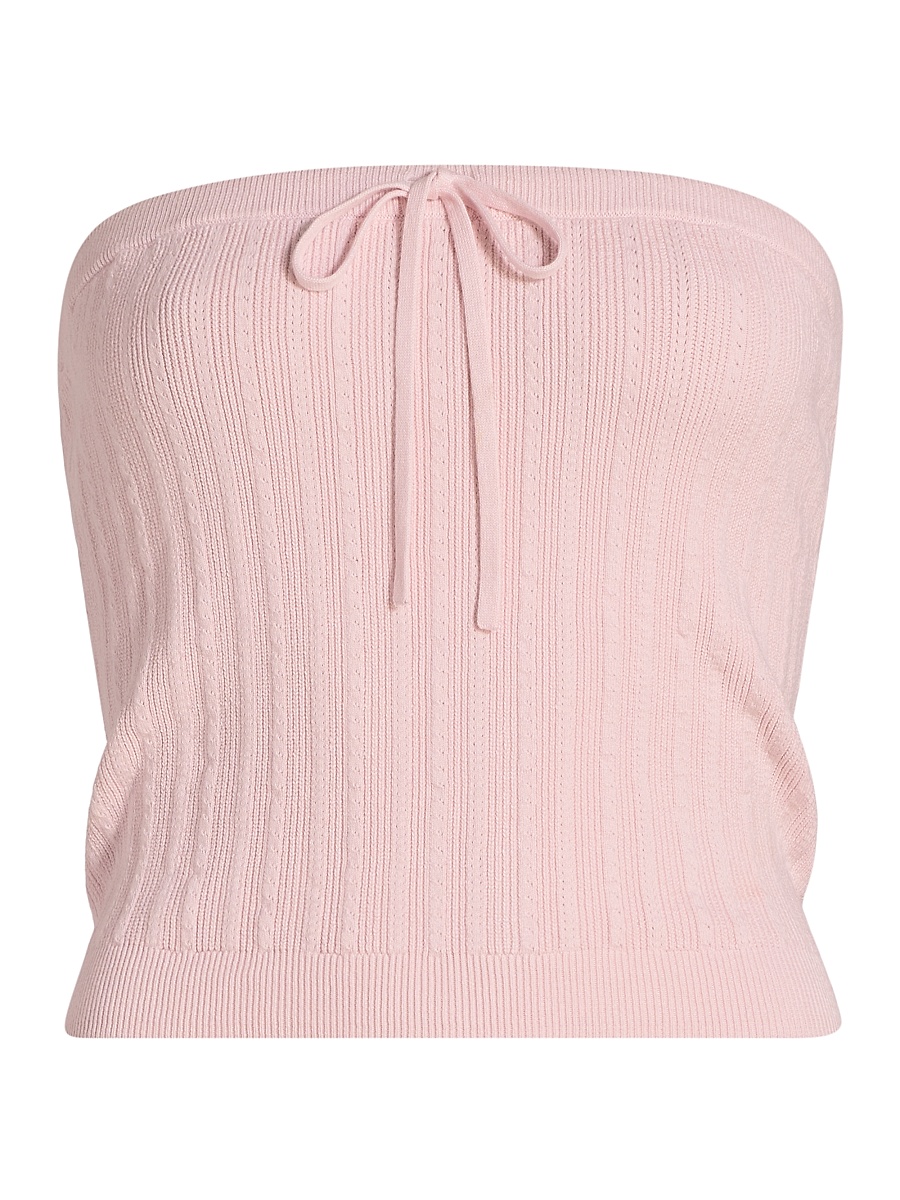 Women's Zazie Knit Cotton-Blend Strapless Top - Cherry Blossom