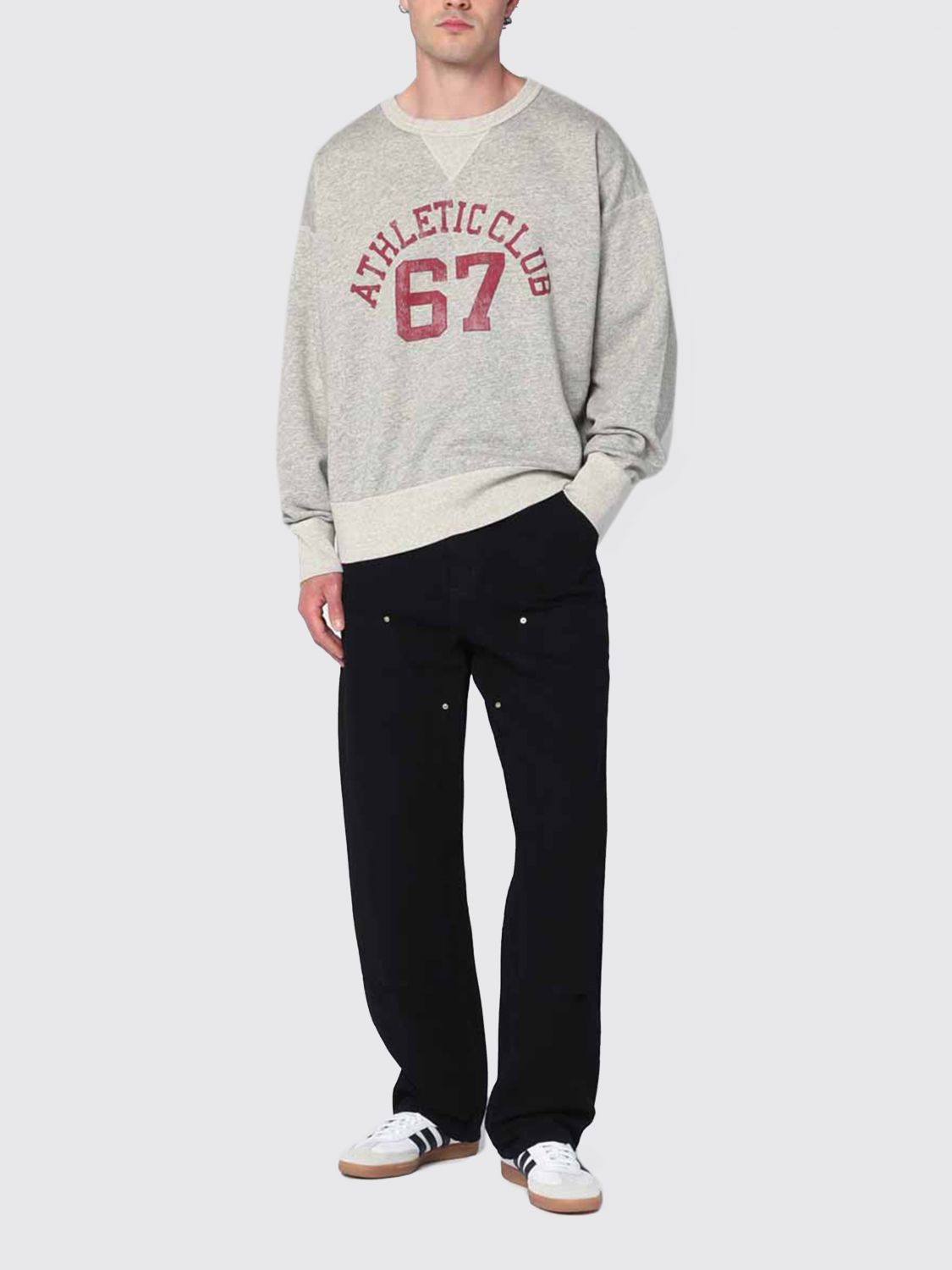 Graphic-print crew-neck sweatshirt - Grey