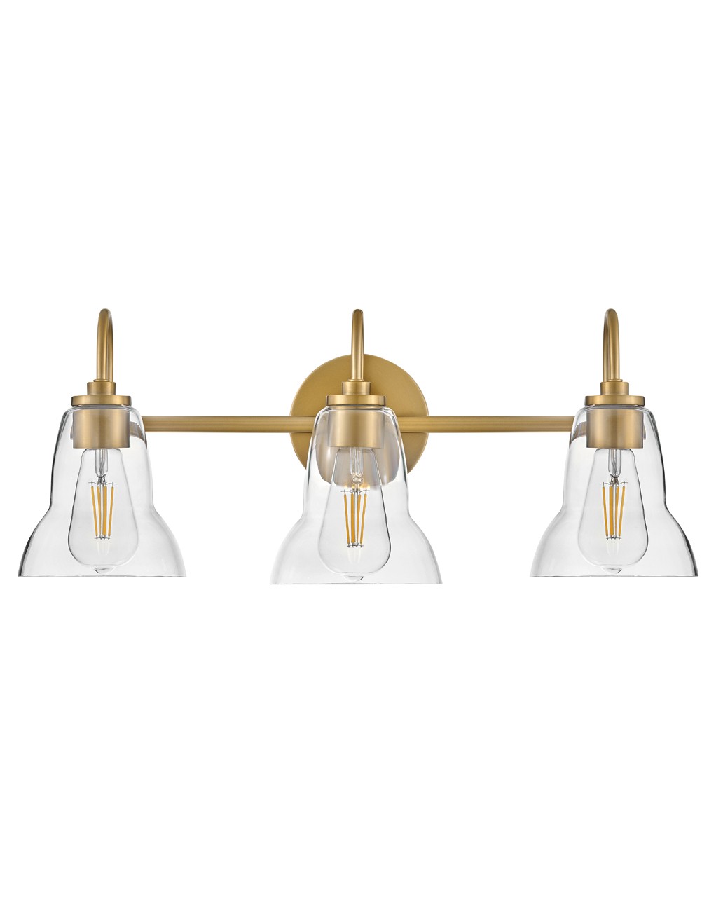 Lacquered Brass LED Vanity from the Vera Collection