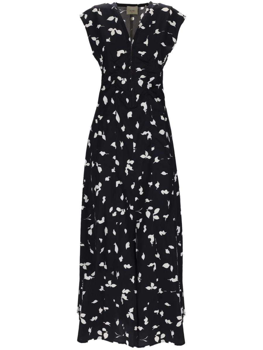 V-neck Long Dress