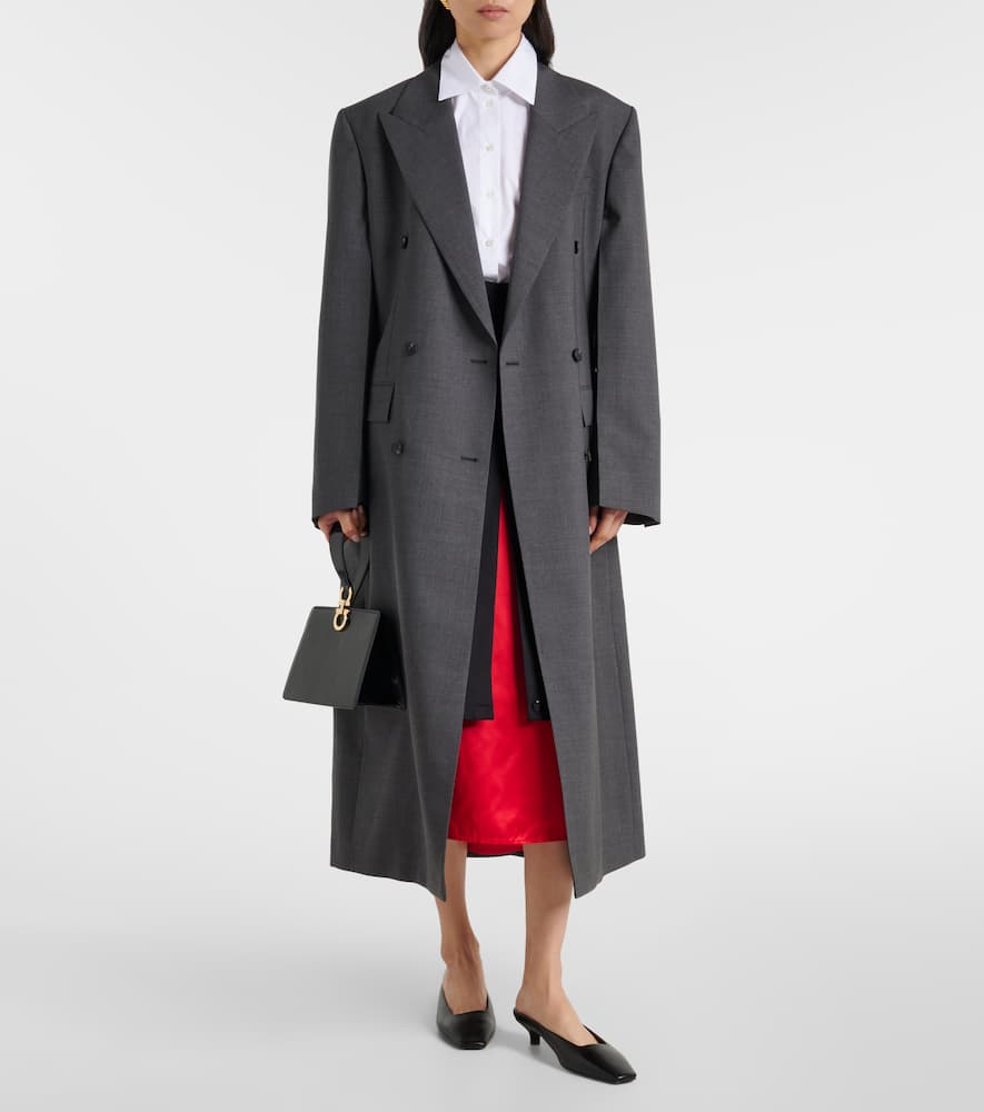 Róhe Double-breasted virgin wool coat
