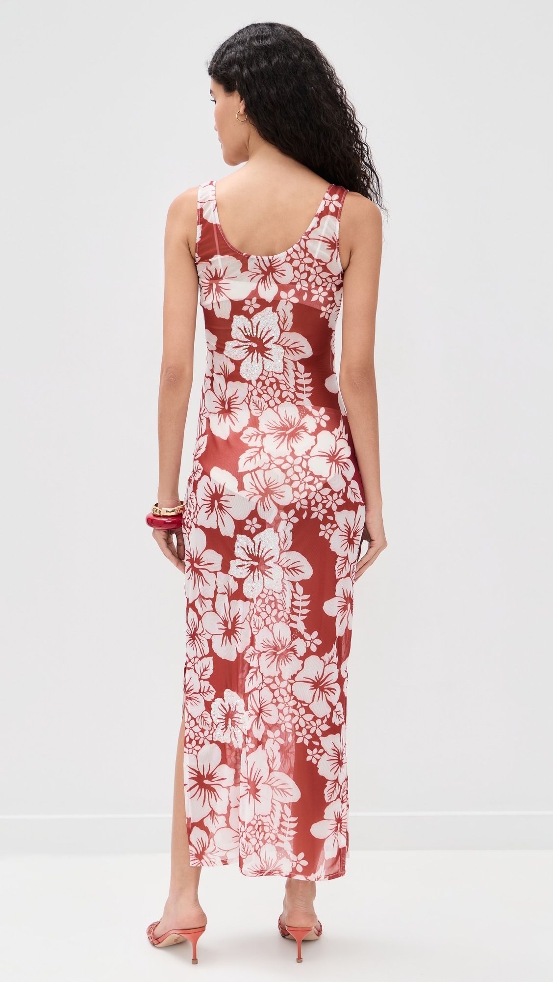 Roselle Mesh Dress 90s Hibiscus
